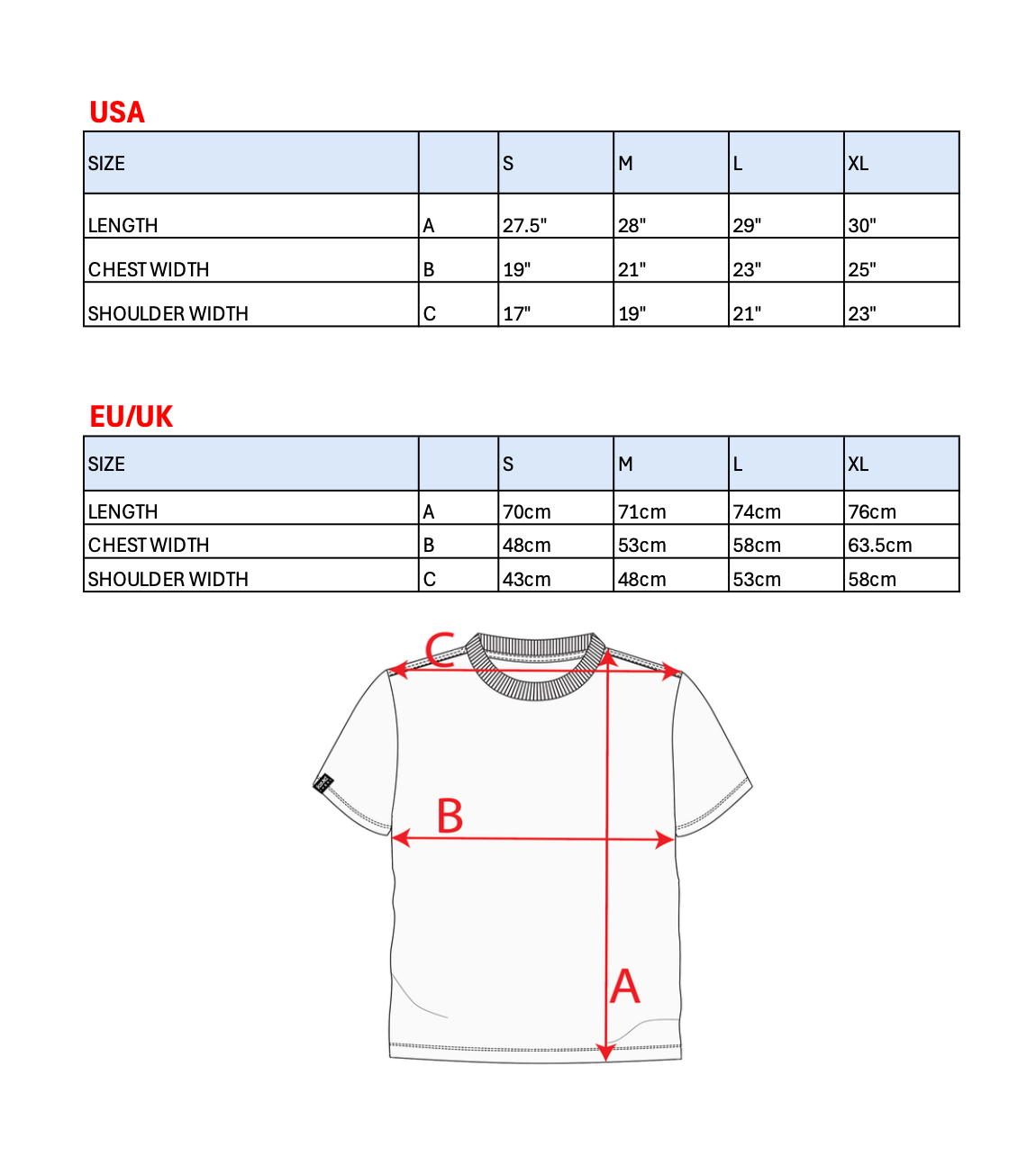 Sizechart Image